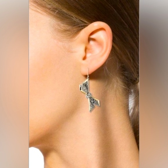 Alexis Bittar Swarovski Crystal Bow Earrings - Picture 2 of 8